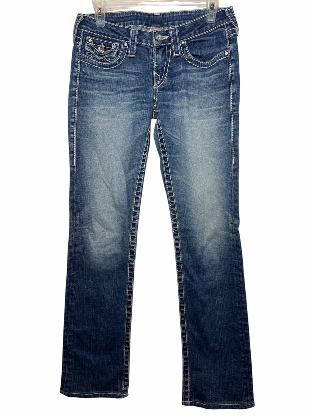 True Religion Low Rise Disco Billie Big T Bootcut Jeans Y2K